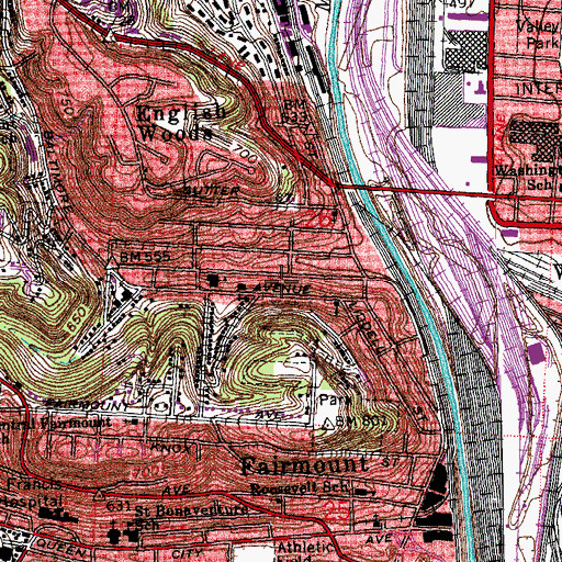 Topographic Map of Pleasant Grove Baptist Church, OH