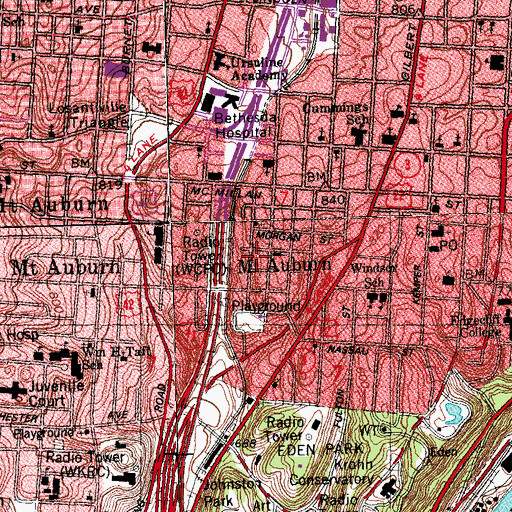 Topographic Map of Tree of Life Church, OH