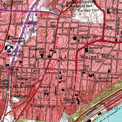 Topographic Map of Mission House of Prayer, OH