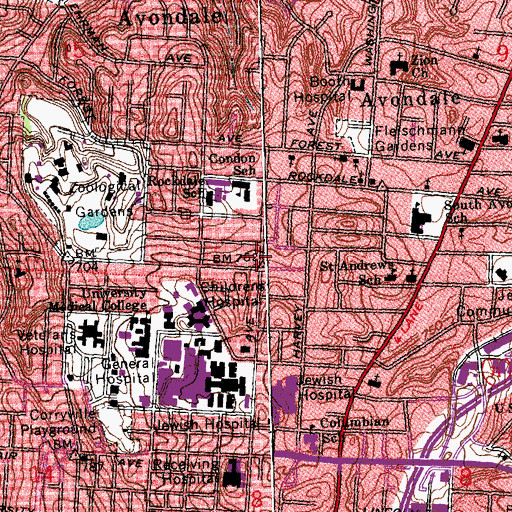 Topographic Map of Mount Hermon Missionary Baptist Church, OH