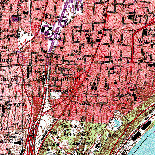 Topographic Map of New Emanuel Baptist Church, OH