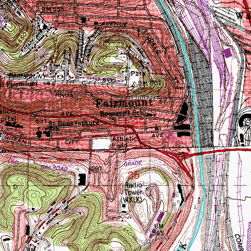Topographic Map of New Proverb Missionary Baptist Church, OH