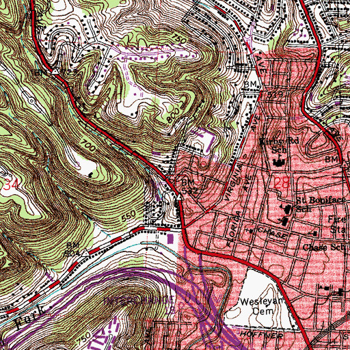 Topographic Map of Northside Pentecostal Church of God, OH