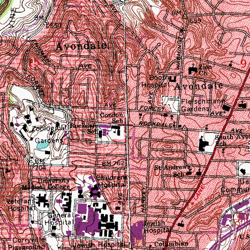 Topographic Map of United House of Prayer for All People, OH