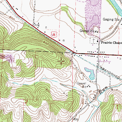 Topographic Map of Coshocton County, OH
