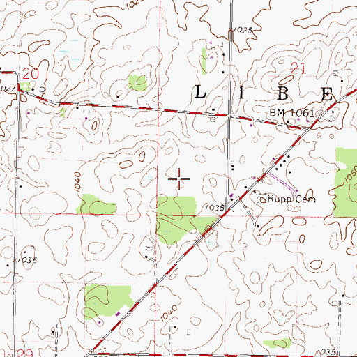 Topographic Map of Crawford County, OH