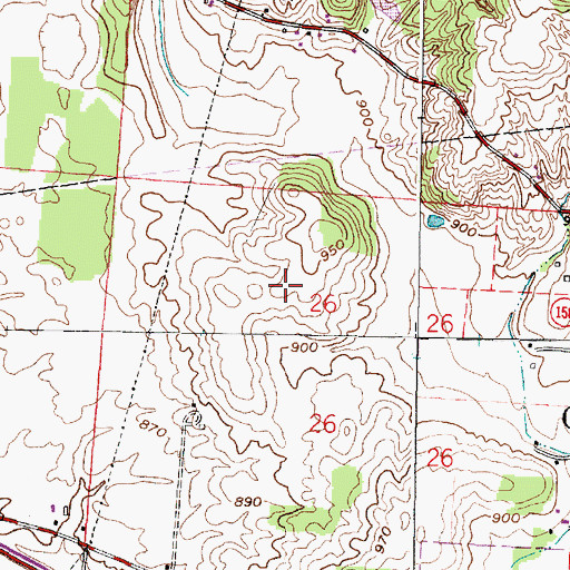 Topographic Map of Fairfield County, OH