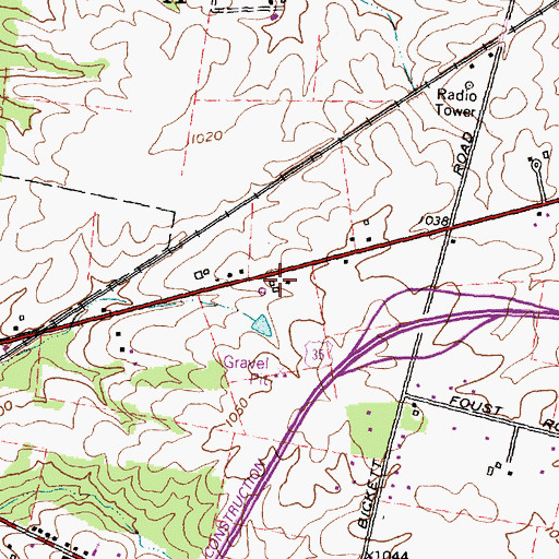 Topographic Map of Greene County, OH
