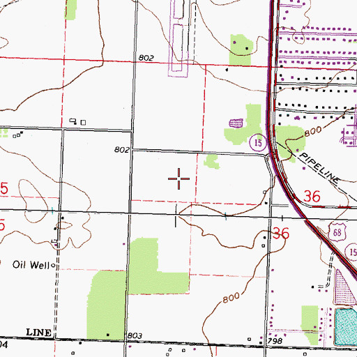 Topographic Map of Hancock County, OH