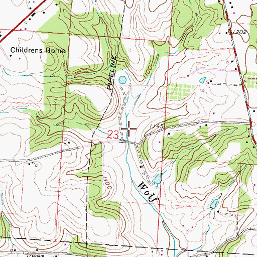 Topographic Map of Knox County, OH