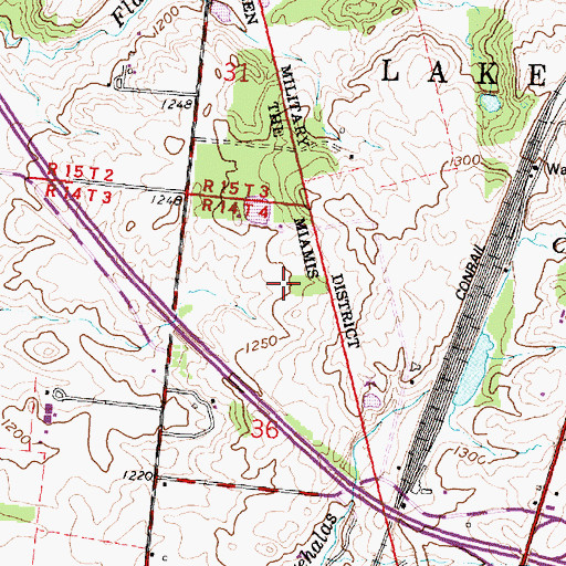 Topographic Map of Logan County, OH