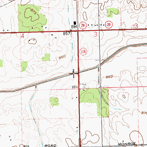 Topographic Map of Mercer County, OH