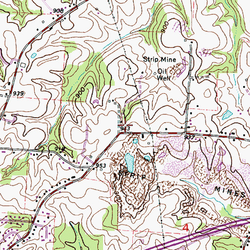 Topographic Map of Muskingum County, OH
