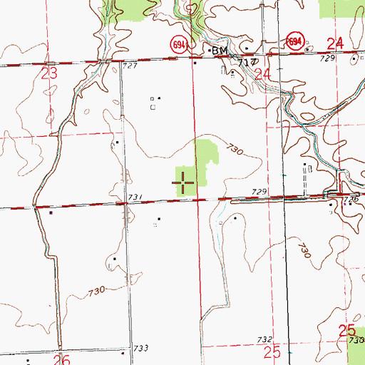Topographic Map of Putnam County, OH