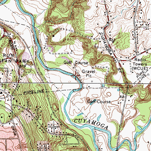 Topographic Map of Summit County, OH