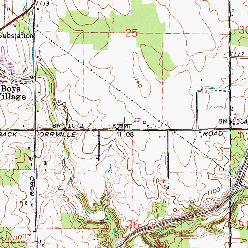 Topographic Map of Wayne County, OH