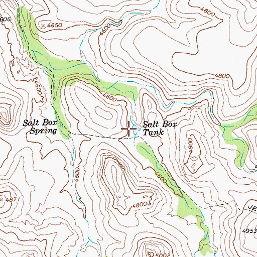 Topographic Map of Salt Box Tank, AZ