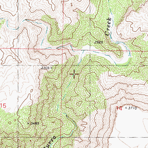 Topographic Map of Salt Creek, AZ