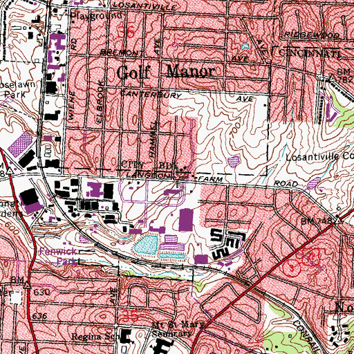 Topographic Map of New Life Outreach Center, OH