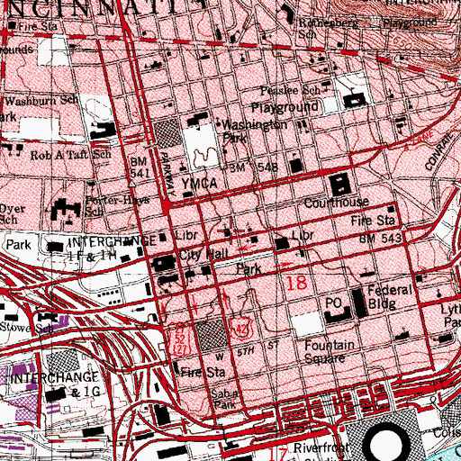 Topographic Map of United Christian Fellowship Temple, OH