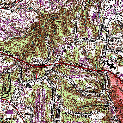 Topographic Map of Willing Spirit Baptist Church, OH