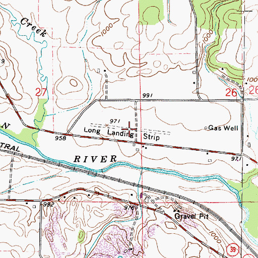 Topographic Map of Long Landing Strip (historical), OH