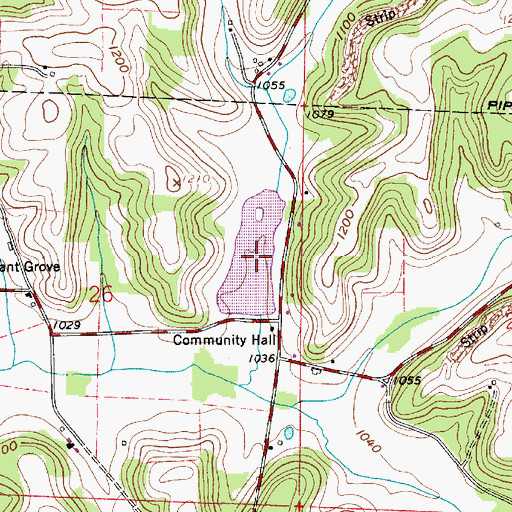 Topographic Map of Woheld Lake, OH