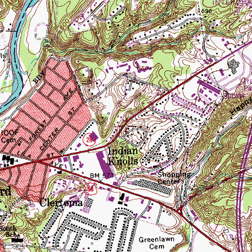 Topographic Map of Grace Missionary Baptist Church, OH