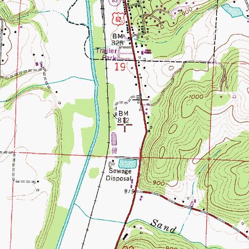 Topographic Map of Briar Hill Airport (historical), OH
