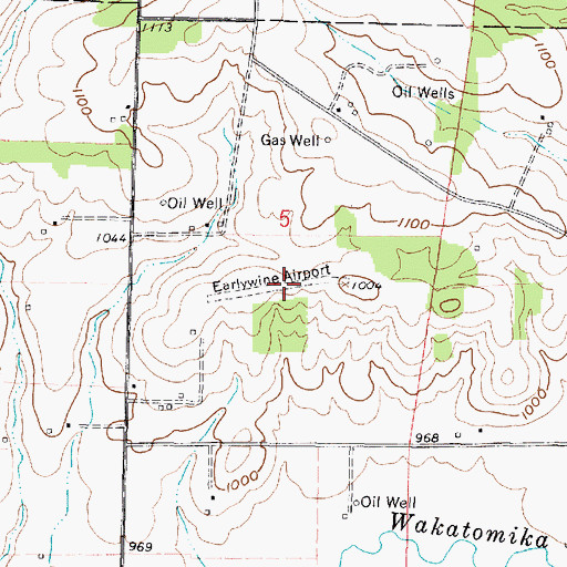 Topographic Map of Earlywine Airport (historical), OH