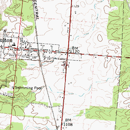 Topographic Map of Fulton Church of the Nazarene, OH