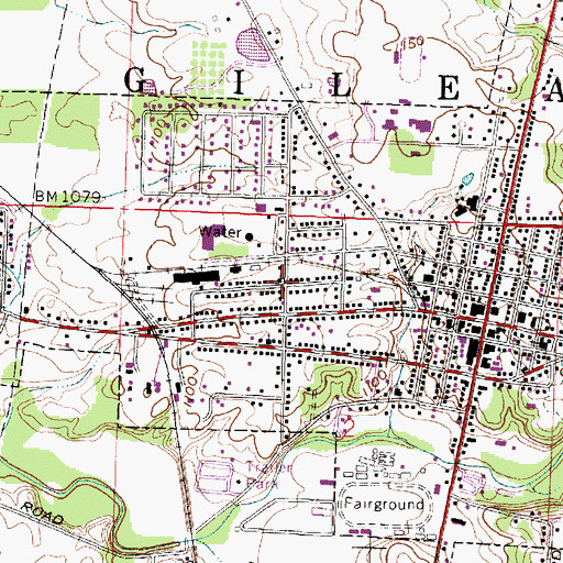 Topographic Map of Mount Gilead Church of the Nazarene, OH
