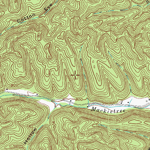 Topographic Map of Shawnee State Forest, OH