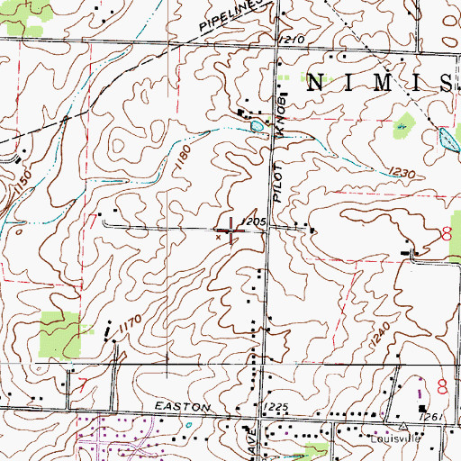 Topographic Map of Milburn Airport, OH