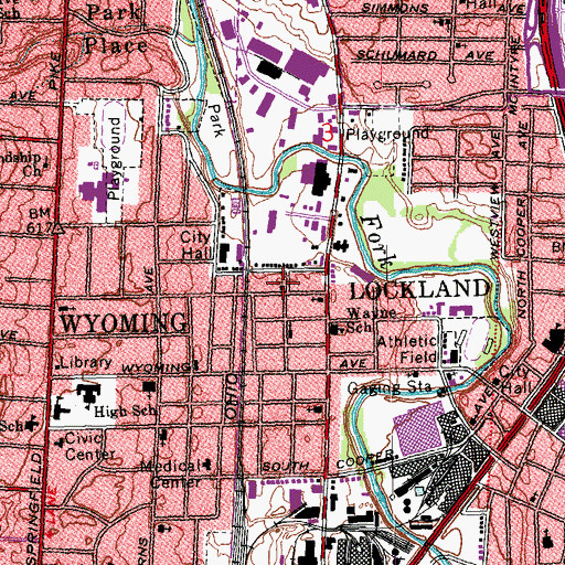 Topographic Map of Bethel African Methodist Episcopal Church, OH