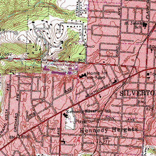 Topographic Map of Chapel of the Little Flower of Jesus, OH