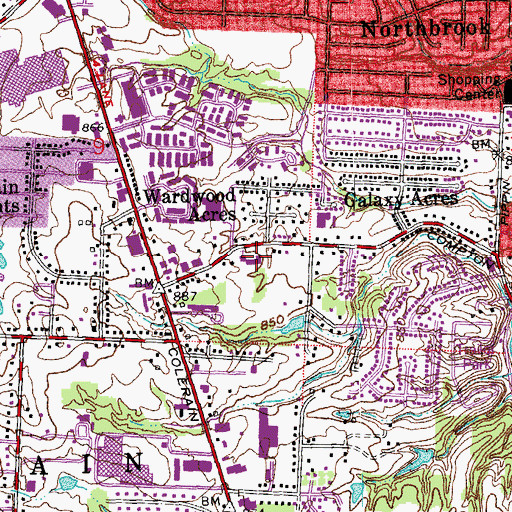 Topographic Map of Christ Lutheran Church, OH