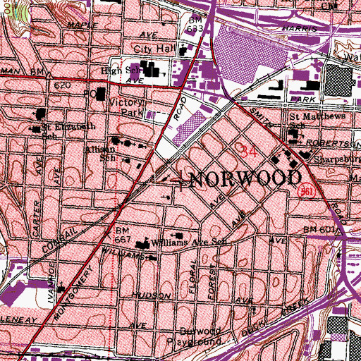 Topographic Map of Christ the Savior Orthodox Church, OH