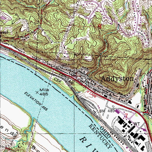 Topographic Map of Early Church of God in Christ, OH