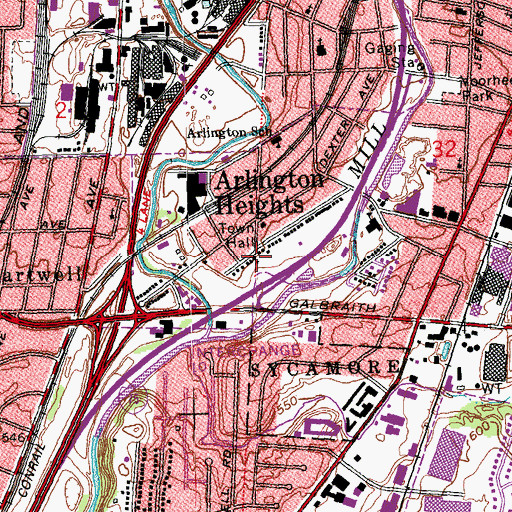 Topographic Map of Faith Community Church, OH