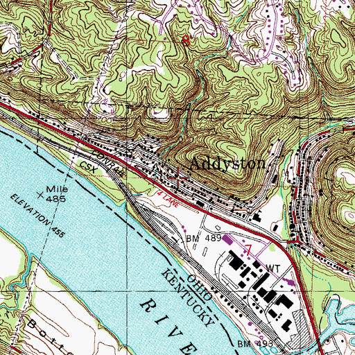Topographic Map of First Baptist Church, OH