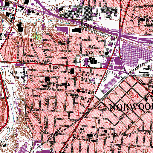 Topographic Map of Free Pentecostal Church of God, OH