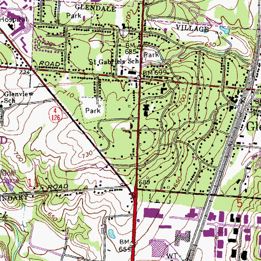 Topographic Map of General Church of the New Jerusalem, OH