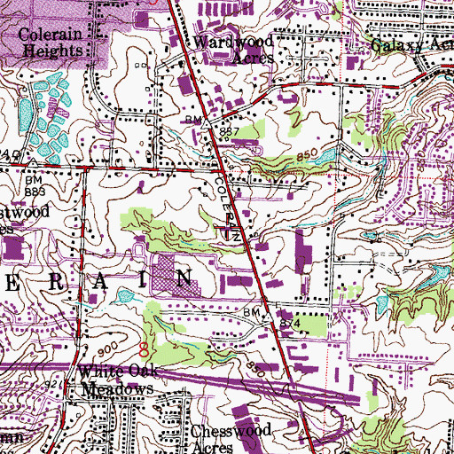 Topographic Map of Groesbeck United Methodist Church, OH
