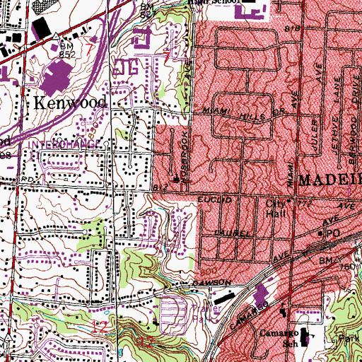 Topographic Map of Holy Trinity Episcopal School, OH
