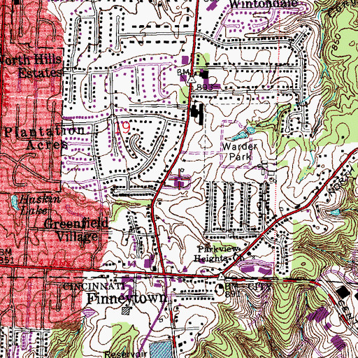 Topographic Map of Holy Trinity-Saint Nicholas Greek Orthodox Church, OH