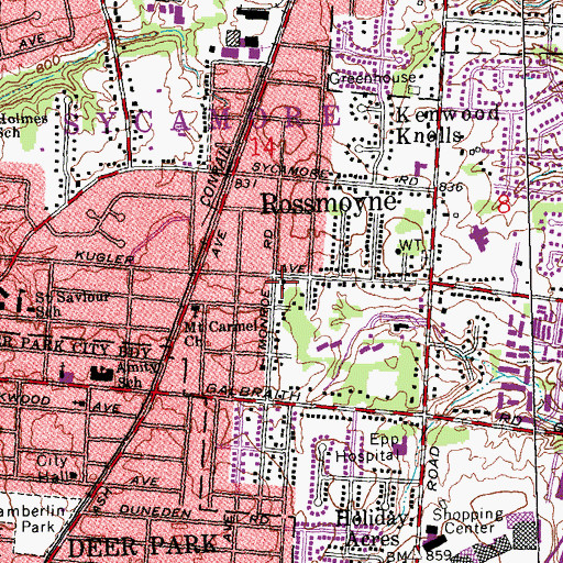 Topographic Map of Liberty Bible Academy, OH