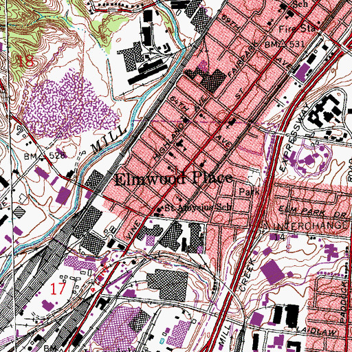 Topographic Map of Little Community Church, OH