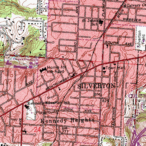 Topographic Map of Lutheran Church of Our Redeemer, OH