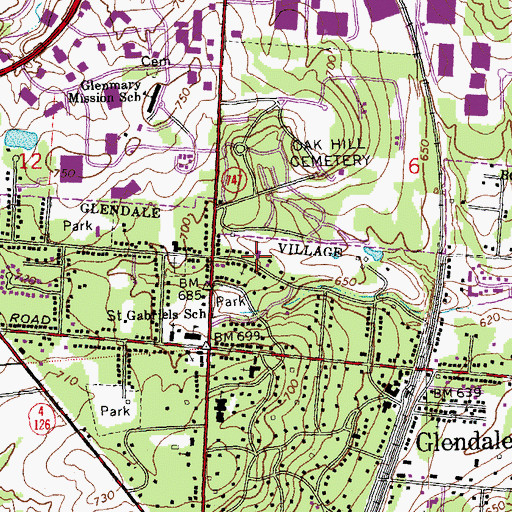 Topographic Map of Mount Zion Baptist Church, OH